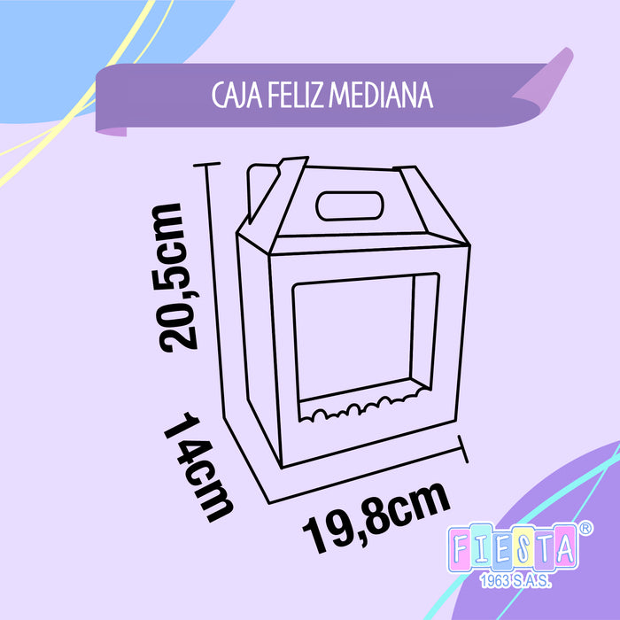 Caja Feliz Mediana  Te Amo x 1 unidad