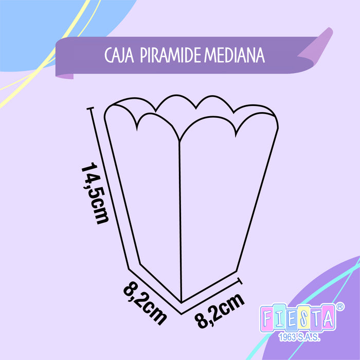 Caja Piramide Mediana Te Amo Mama x 1 Unidad