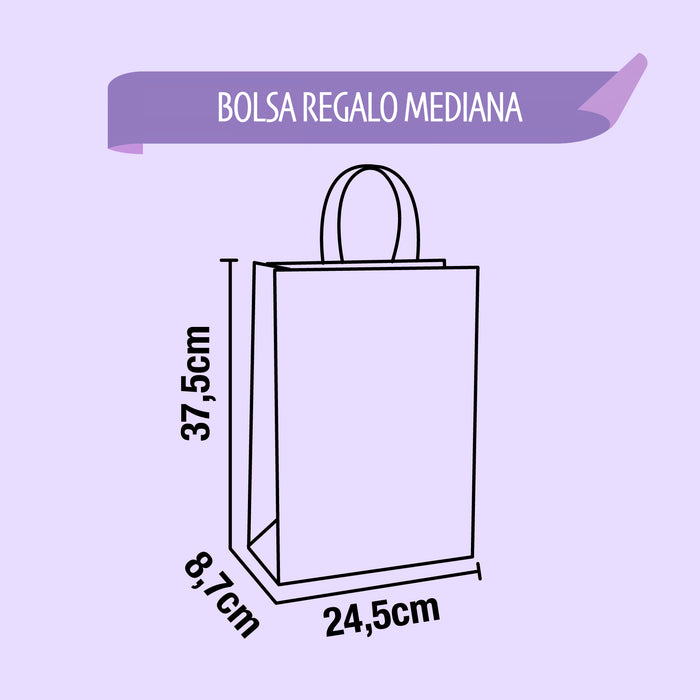 Bolsa Regalo Mediana Durazno x 1 Unidad