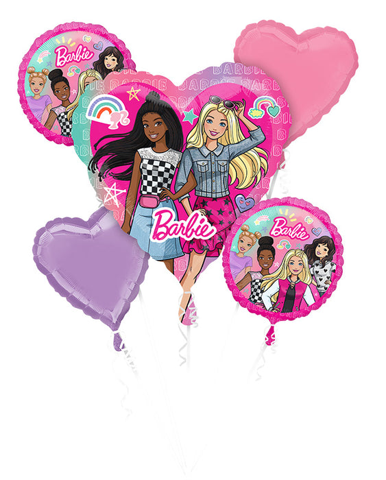 Bouquet de Globos Barbie Anagram x 5 Piezas Corazón — BALLOONS BOGOTA