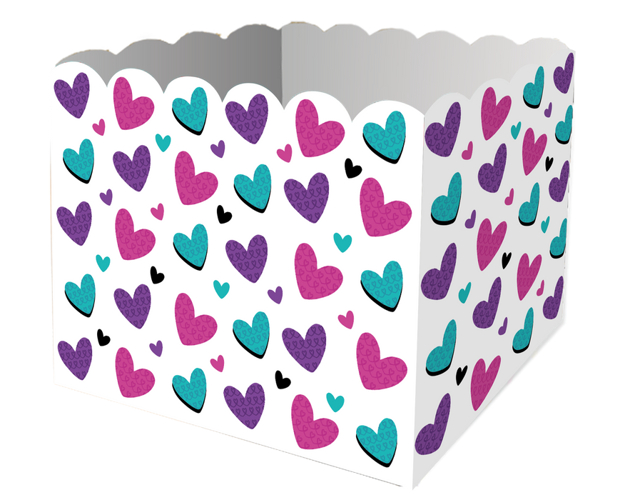 Caja Ancheta Pequeña N Corazones x 1 unidad