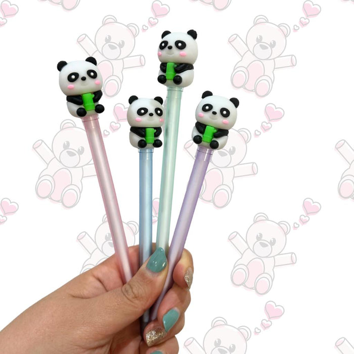 Boligrafo Punta Fina 0.5 MM Borrable Oso Panda Lila X 1