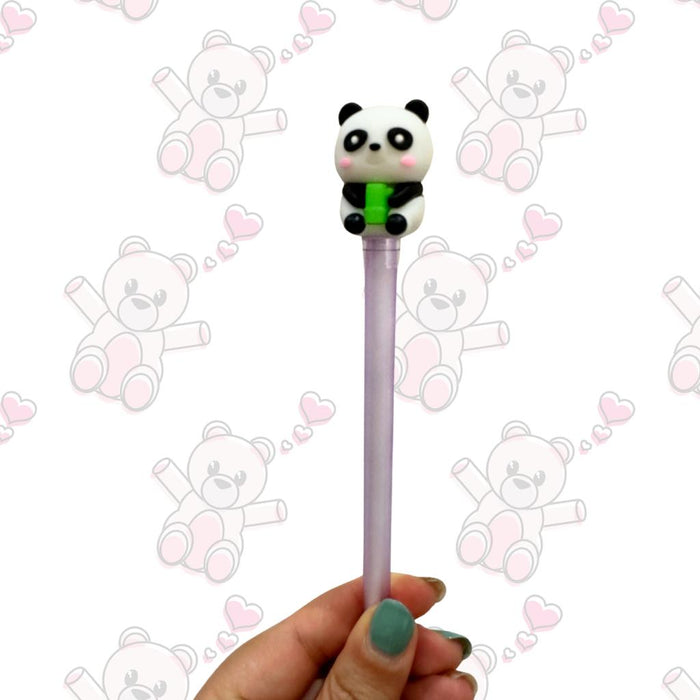 Boligrafo Punta Fina 0.5 MM Borrable Oso Panda Lila X 1