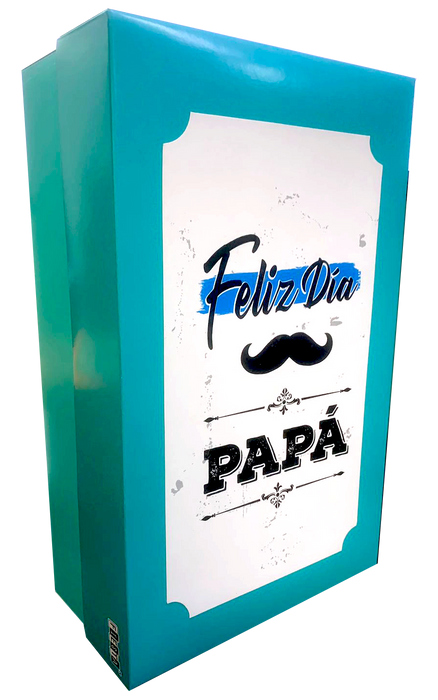 Caja Obsequio Feliz dia papa Mostacho x 1 Unidad