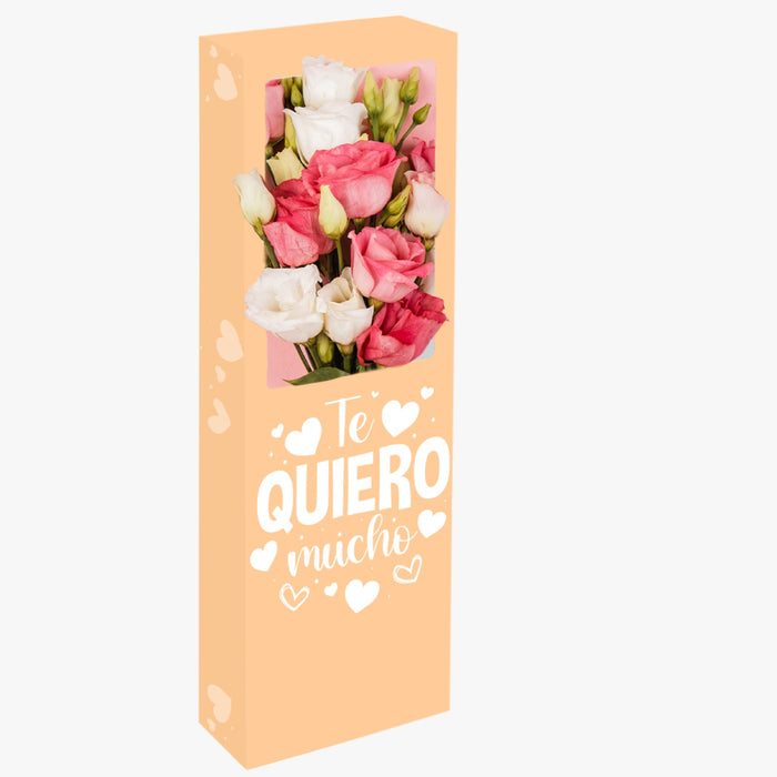 Caja Flores Premium Color Durazno x 1 unidad