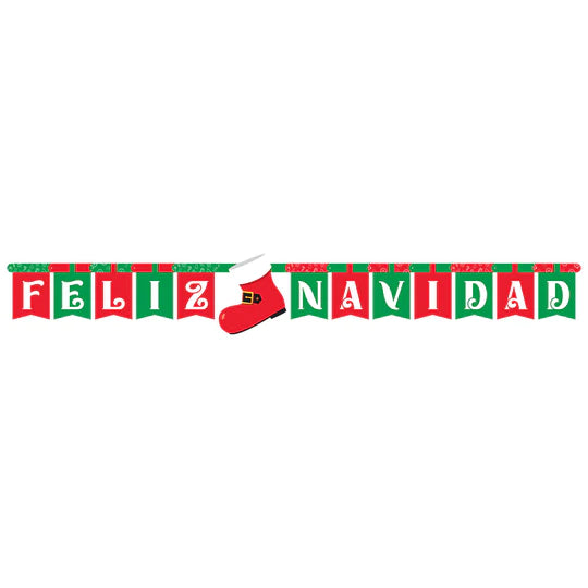 Cartel de Letras Metalizado Feliz Navidad X 1 Unidad Sempertex