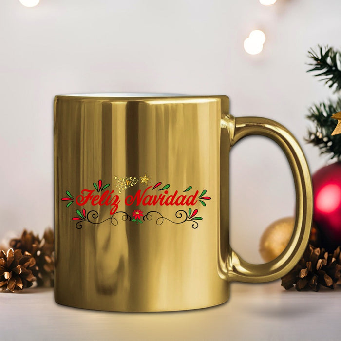 Mug Dorado Navidad 11 Oz Ref. 4 x 1 Unidad