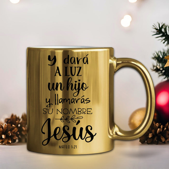 Mug Dorado Navidad 11 Oz Surtidos Caja  x 12 Unidades