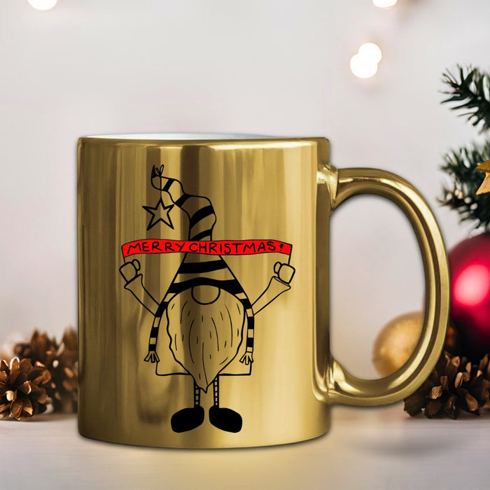 Mug Dorado Navidad 11 Oz Surtidos Caja  x 12 Unidades