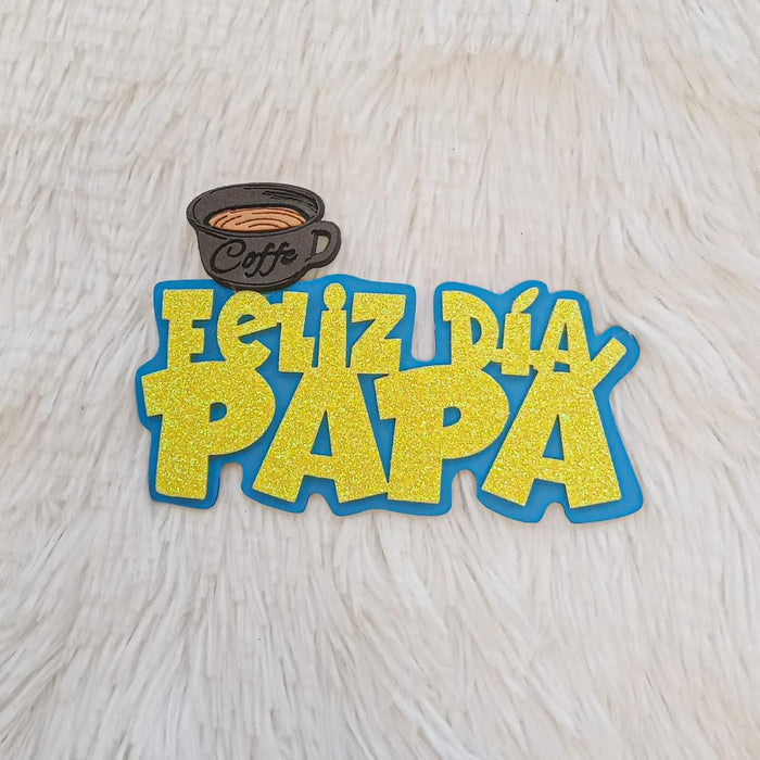 Pin Feliz Dia Papá Taza de Café x 1 Unidad