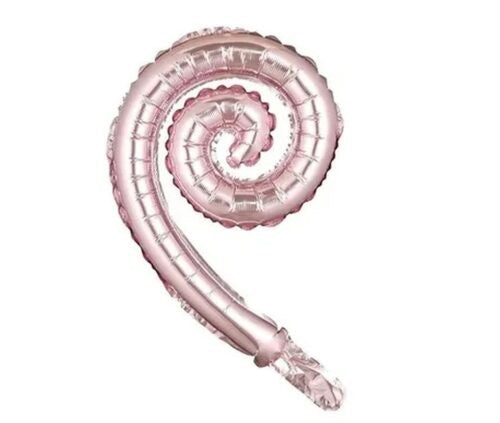 Globo Kurly Espiral Dorado Rosa 14" Kaleidoskope