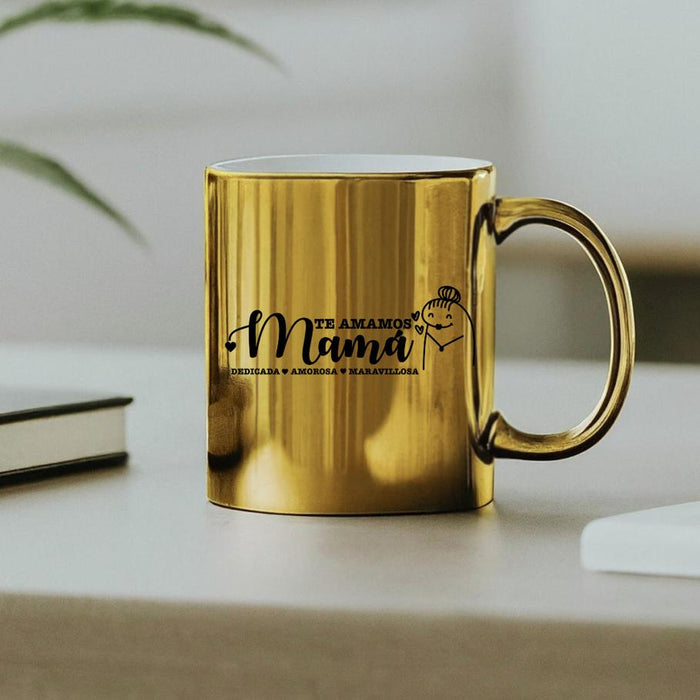 Mug Dorado Espejo  Madres 11 Oz Ref. 5 x 1 Unidad