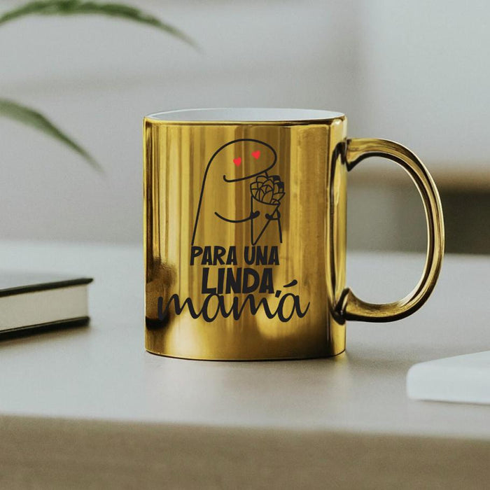 Mug Dorado Espejo  Madres 11 Oz Surtidos Caja x 12 Unidades