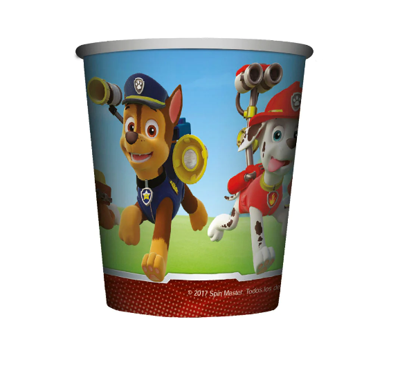 Vaso 9 Oz Paw Patrol  X 8 Unidades Sempertex