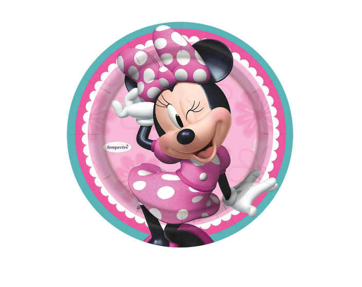 Plato 7” Minnie Bowtique X 8 Unidades Sempertex