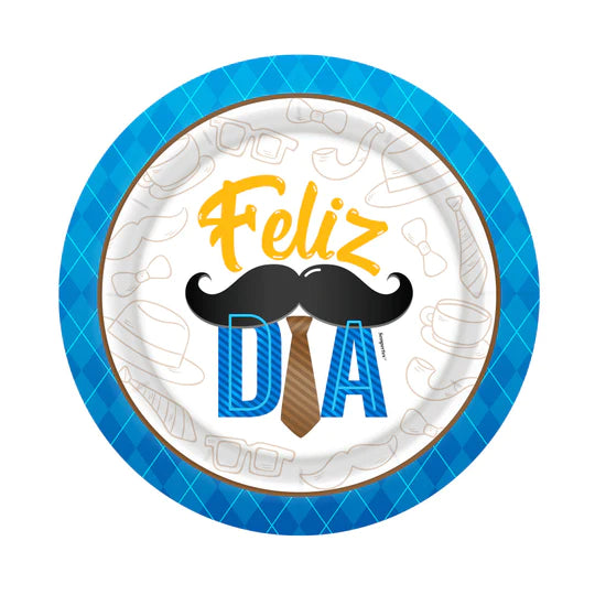 Plato 7" Fiesta Bigotes X 8 Unidades Sempertex