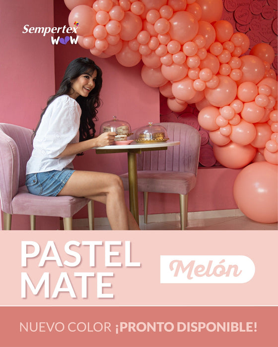 663 Melón Pastel Mate  R12 x 12 Globos