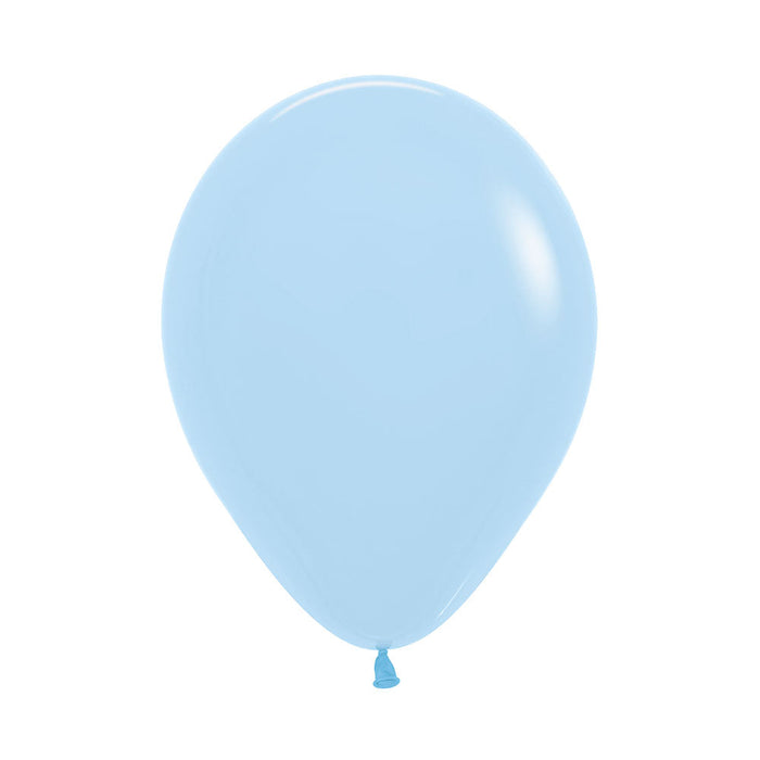 640 Azul Pastel Mate R9 x 12 Globos