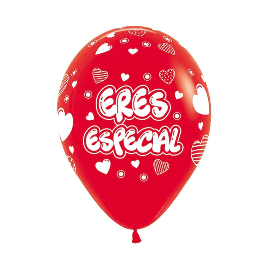 Globo Fashion Rojo Eres Especial R12 X 12 Globos