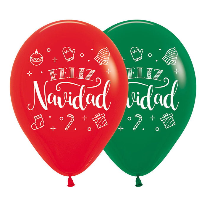 Globos Navidad Corona R12 x 50 Globos