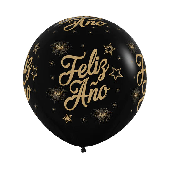 Globo Infinity  Feliz Año Estrellas R24 X 1 Unidad Sempertex