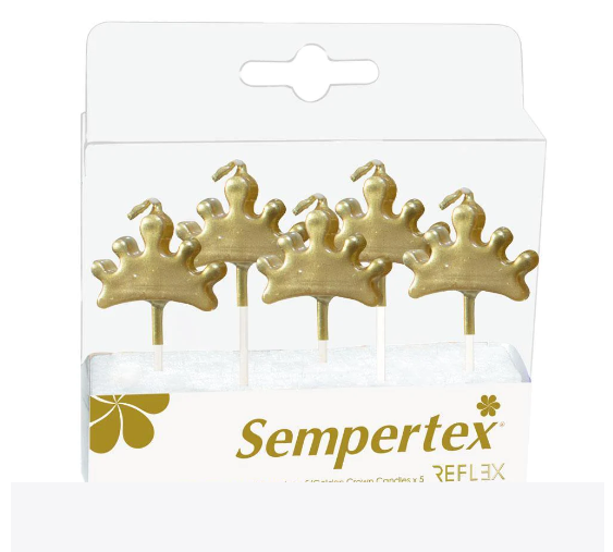 Velitas Coronitas Metalizada Doradas X 5 Unidades Sempertex