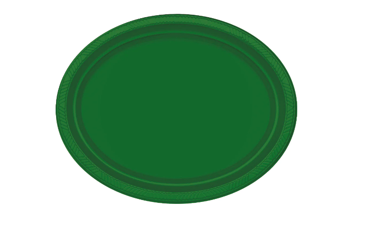 Bandeja Deluxe Oval Verde Esmeralda x 5 Unidades Sempertex