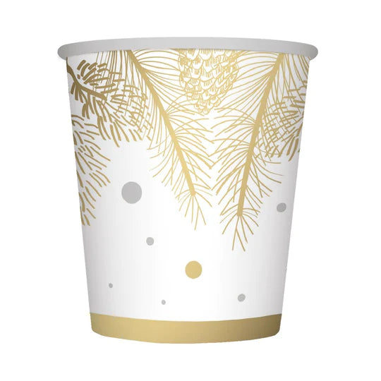 Vaso 9 Oz Navidad Dorada X 8 Unidades Sempertex