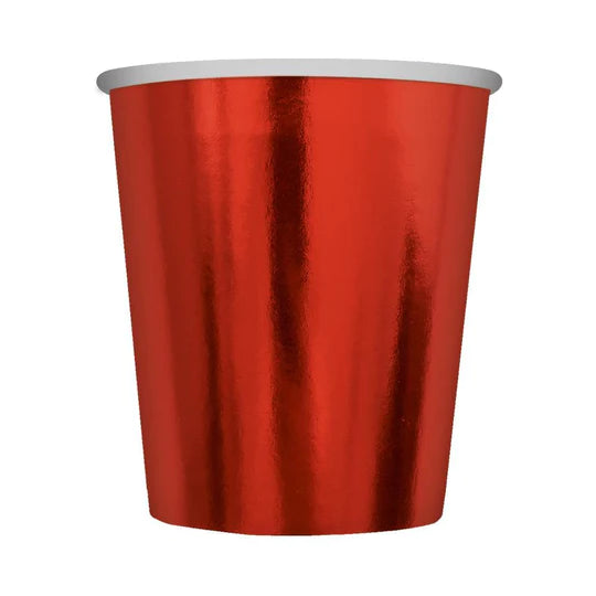 Vaso 9 Oz Rojo Mate X 8 Unidades Sempertex