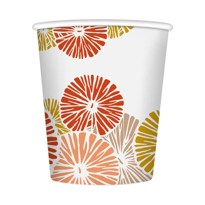 Vaso 9 0z Citrus Naranja x 8 Unidades