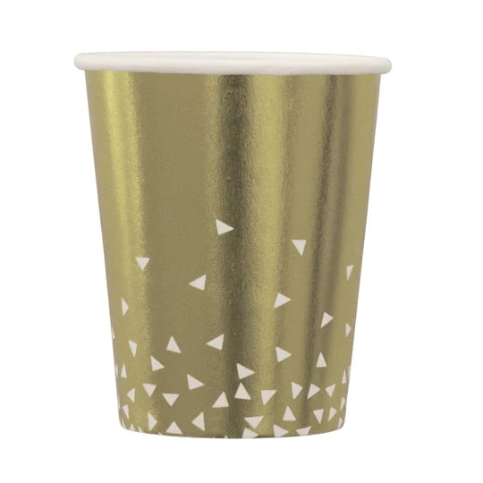 Vaso 9 Oz Triángulos Champagne Mate X 8 Unidades Sempertex