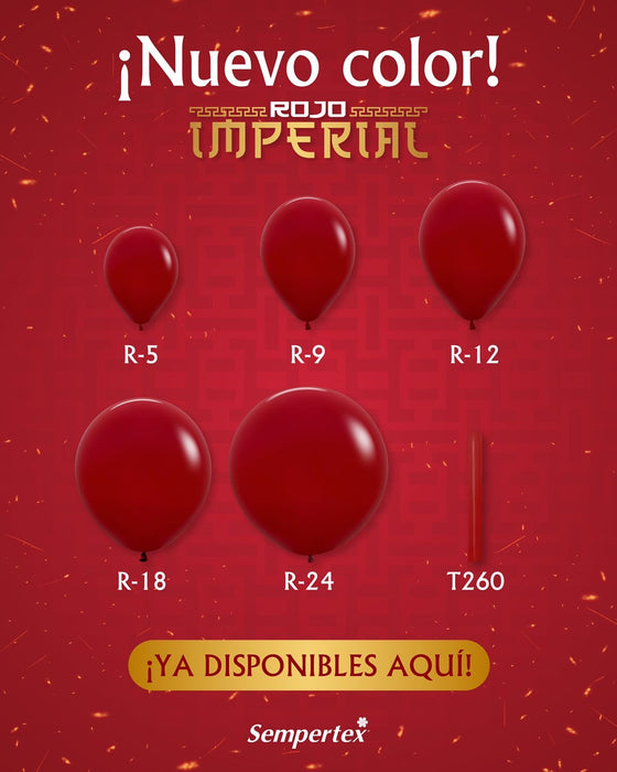 016 Globo Rojo Imperial Fashion R24 x 3 Globos