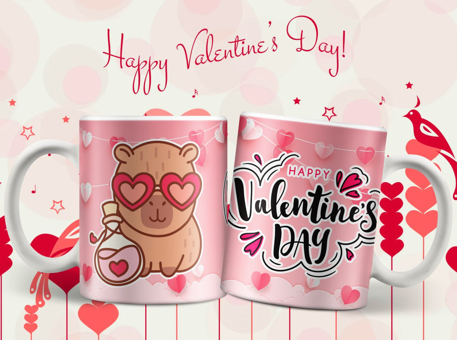 Mug San Valentin Capibara 11 Oz Ref. 5 x 1 Unidad