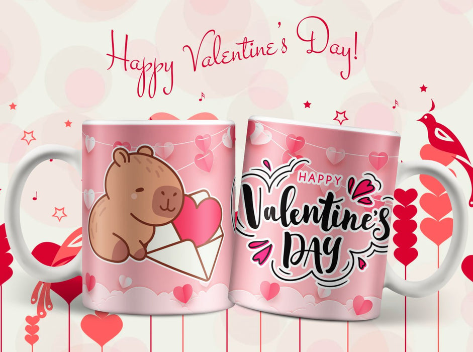 Mug San Valentin Capibara 11 Oz Ref. 9 x 1 Unidad