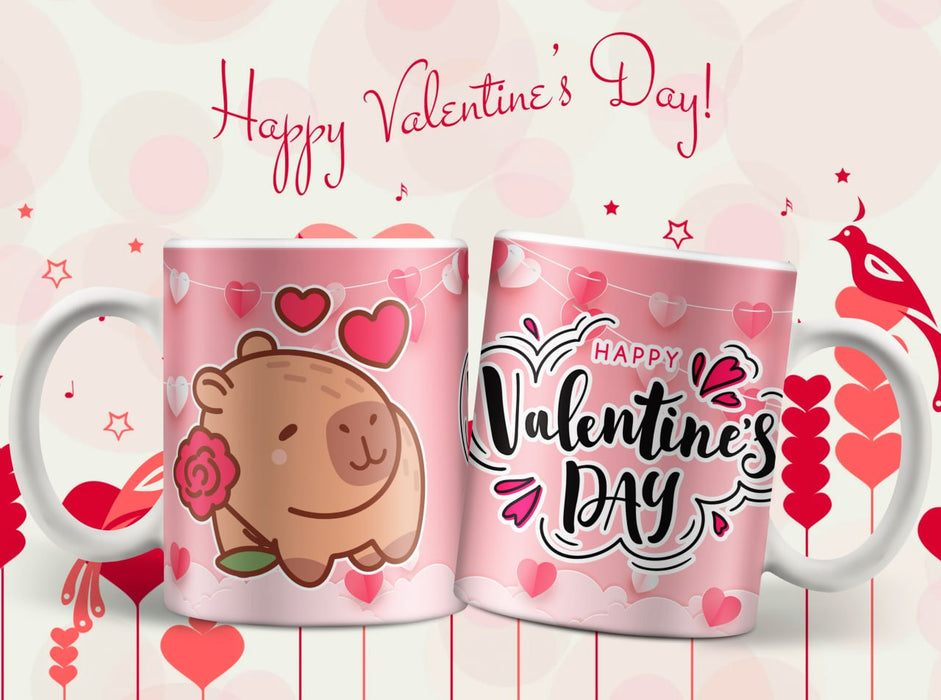 Mug San Valentin Capibara 11 Oz Ref. 13 x 1 Unidad