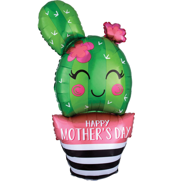 Globo Metalizado Cactus Happy Mothers Day 35" Anagram