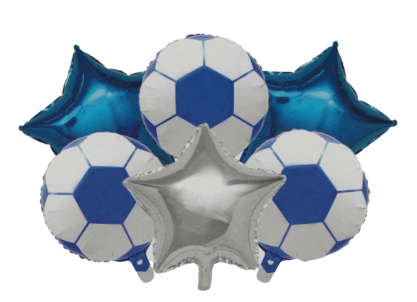 KatchOn, Globos de fútbol azules grandes de 22 pulgadas, paquete de 6,  globos azules de fútbol | Globos de fútbol azules y blancos de Mylar para