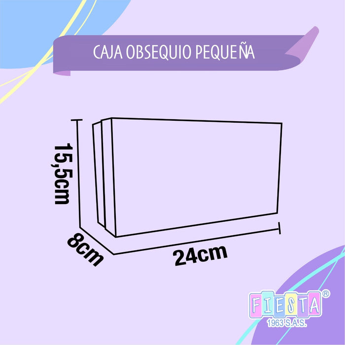 Caja Obsequio Pequeña Metalizada Azul x 1 unidad