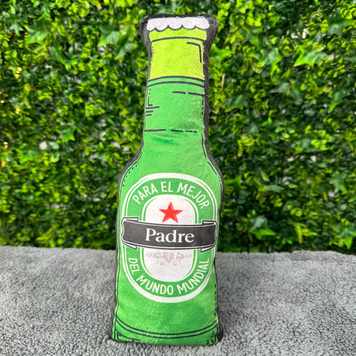 Cojin Mediano Botella cerveza Verde x 1 Unidad