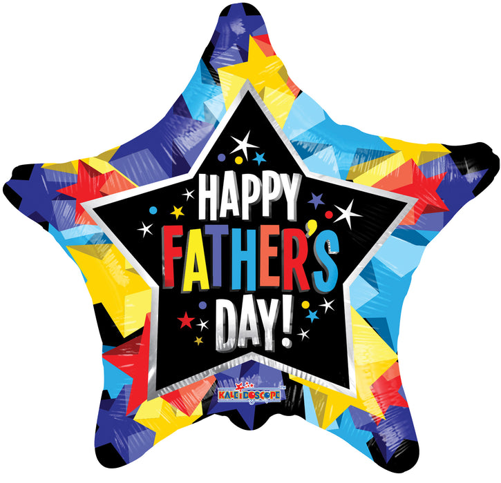 Globo Metalizado Estrella Happy Fathers Day 10 "