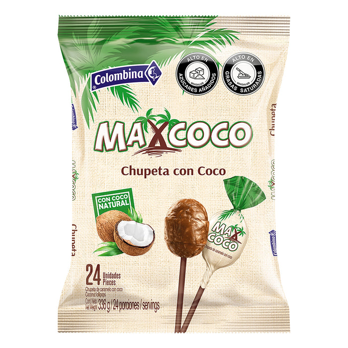 Chupeta MAX COCO con coco x 24 unidades