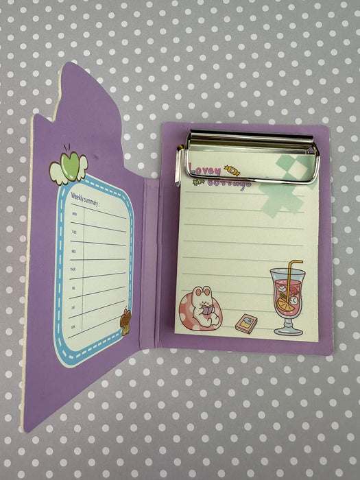 Mini agenda para Notas Clip Lila x 1