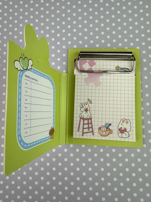 Mini agenda para Notas Clip Verde x 1