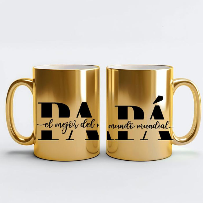 Mug Dorado Espejo  Padres 11 Oz Ref. 2 x 1 Unidad