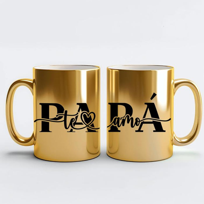 Mug Dorado Espejo  Padres 11 Oz Ref. 3 x 1 Unidad