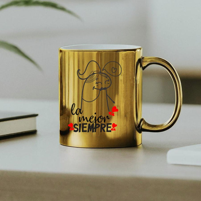 Mug Dorado Espejo  Madres 11 Oz Ref. 16 x 1 Unidad