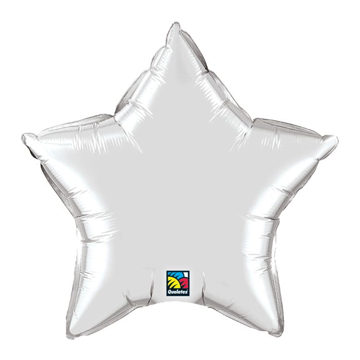 Globo Estrella de 36" Marca Qualatex Plateada