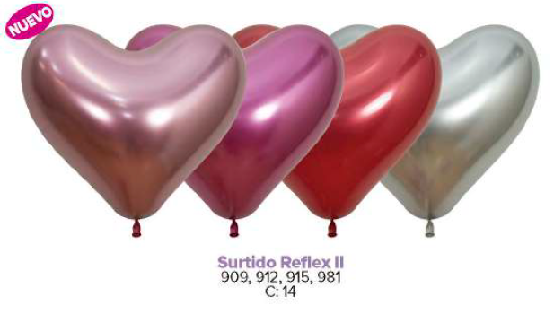 Globo Reflex R18 x 6 unidades color Rojo Cristal — BALLOONS BOGOTA