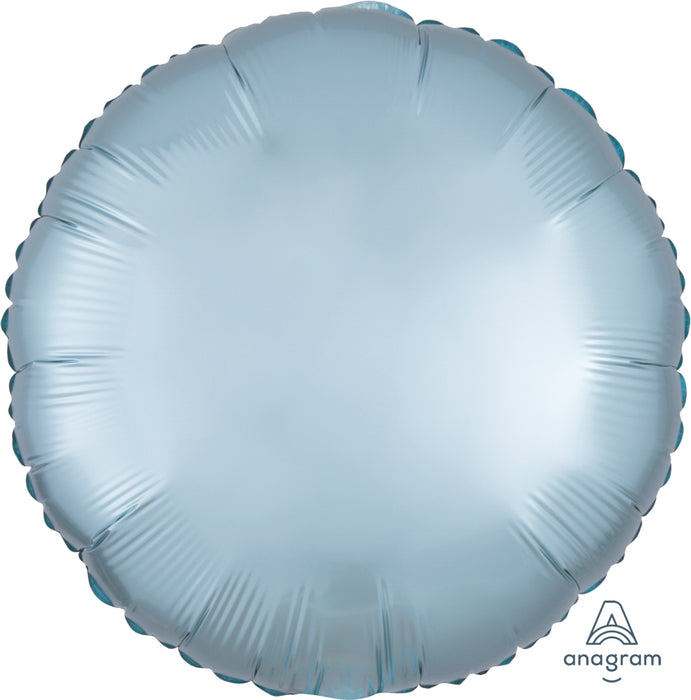 Globo Foil Satin Luxe 18" Round Pastel Blue Anagram