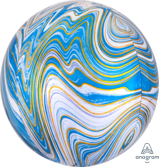 Globo Orbz Marblez Azul 16"